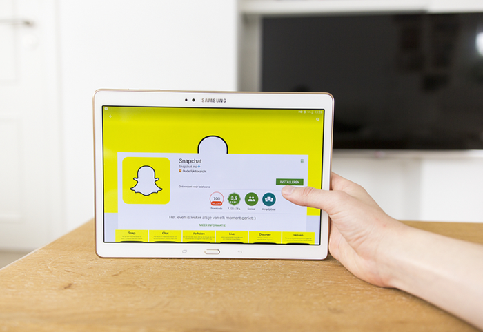 snapchat on tablet